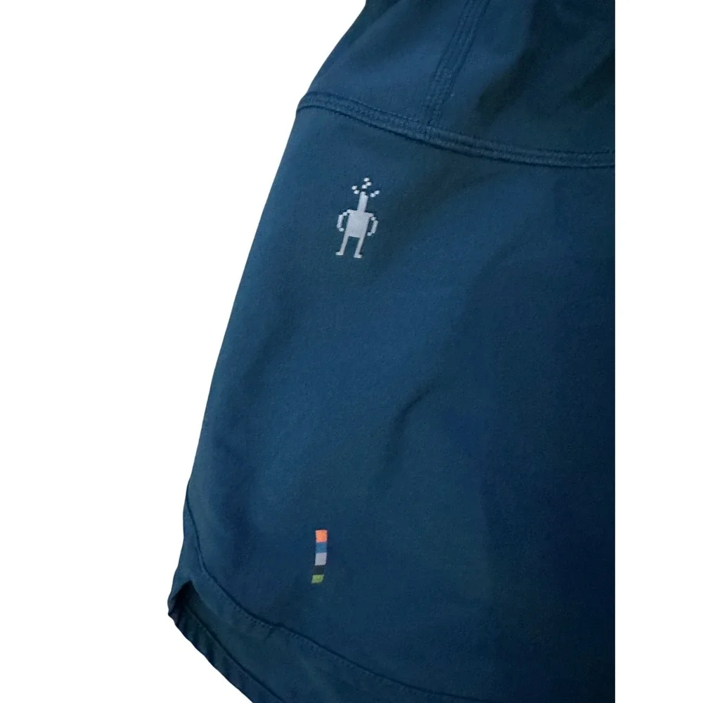 Smartwool Womens Merino Sport Lined Active Running Shorts Teal Blue Size Large